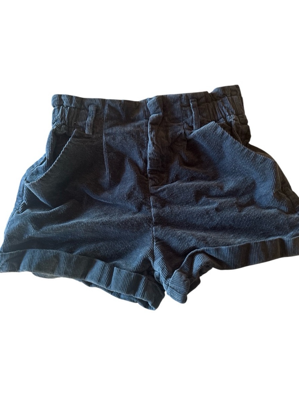 Cider Blue Corduroy Paperbag Shorts Size S
